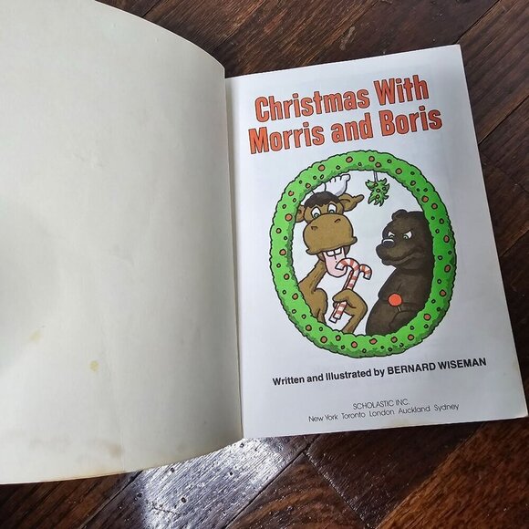 Vintage 1983 80's Christmas With Morris and Boris by Bernard Wiseman Scholastic - Picture 7 of 8